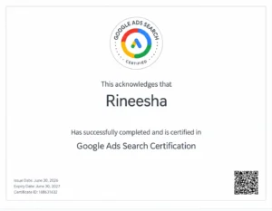 Google Ads search certification